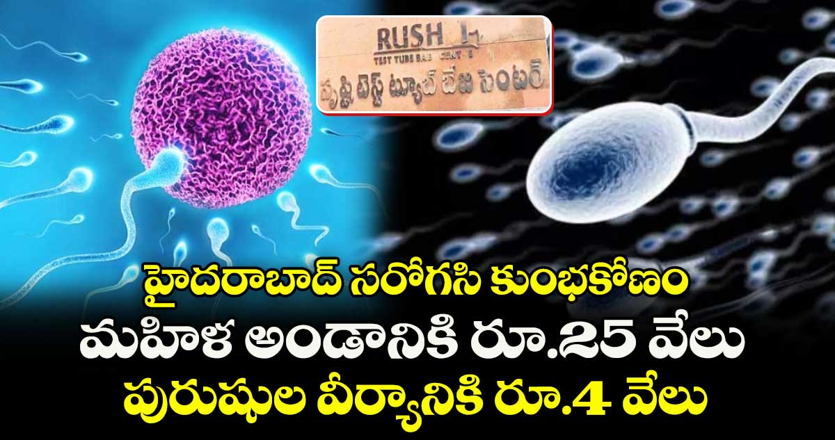 హైదరాబాద్ సరోగసి కుంభకోణం..మహిళ అండానికి రూ.25 వేలు..పురుషుల వీర్యానికి రూ.4 వేలు