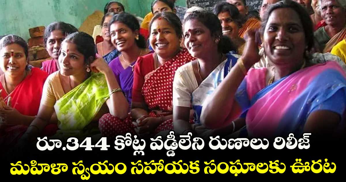 రూ.344 కోట్ల వడ్డీలేని రుణాలు రిలీజ్..మహిళా స్వయం సహాయక సంఘాలకు ఊరట