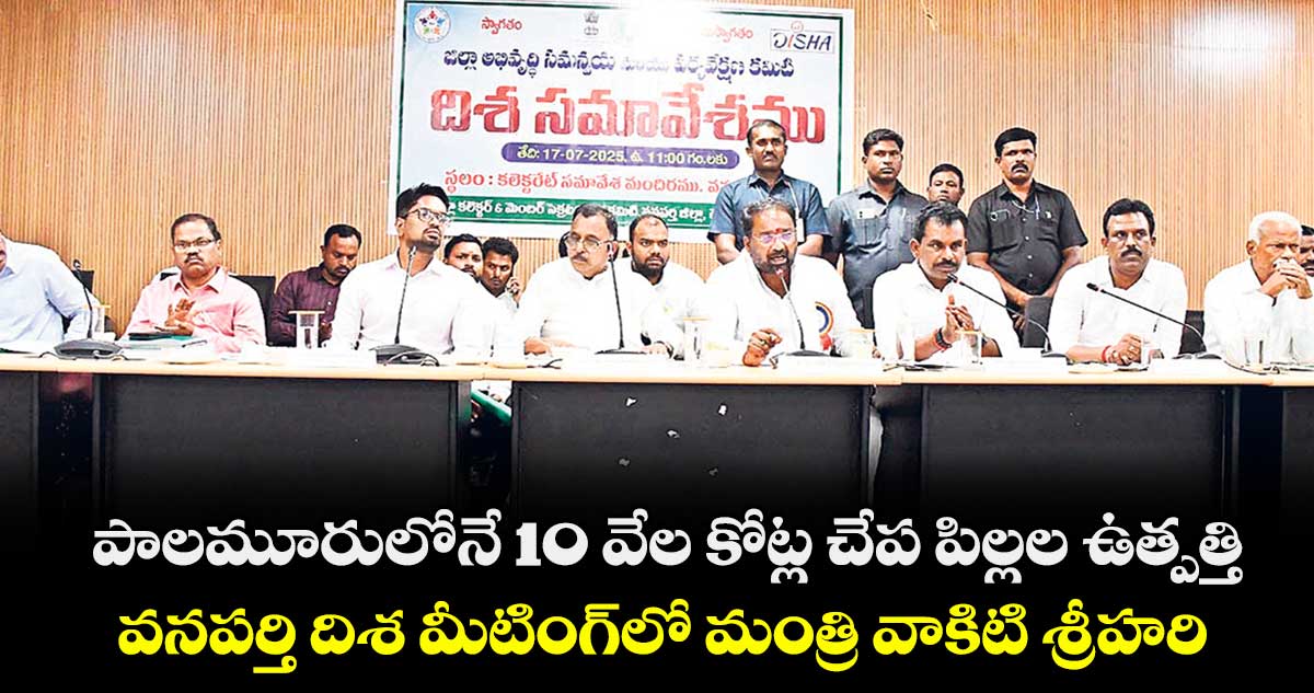 పాలమూరులోనే 10 వేల కోట్ల చేప పిల్లల ఉత్పత్తి .. వనపర్తి దిశ మీటింగ్లో మంత్రి వాకిటి శ్రీహరి
