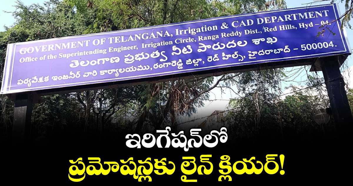 ఇరిగేషన్లో ప్రమోషన్లకు లైన్ క్లియర్!