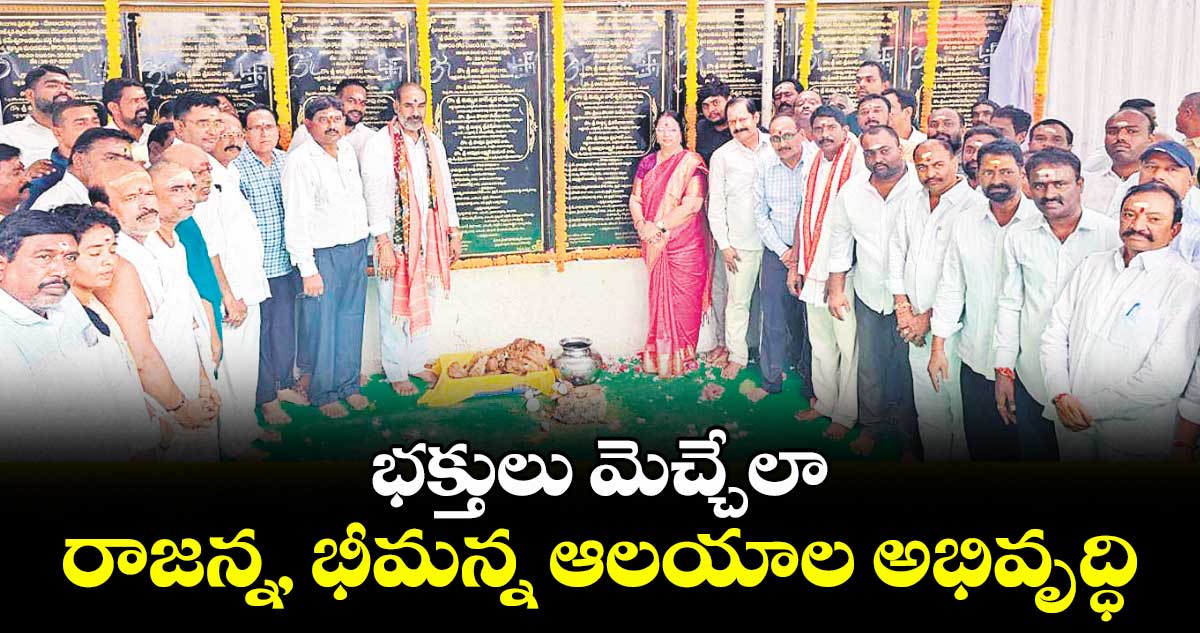 భక్తులు మెచ్చేలా రాజన్న, భీమన్న ఆలయాల అభివృద్ధి