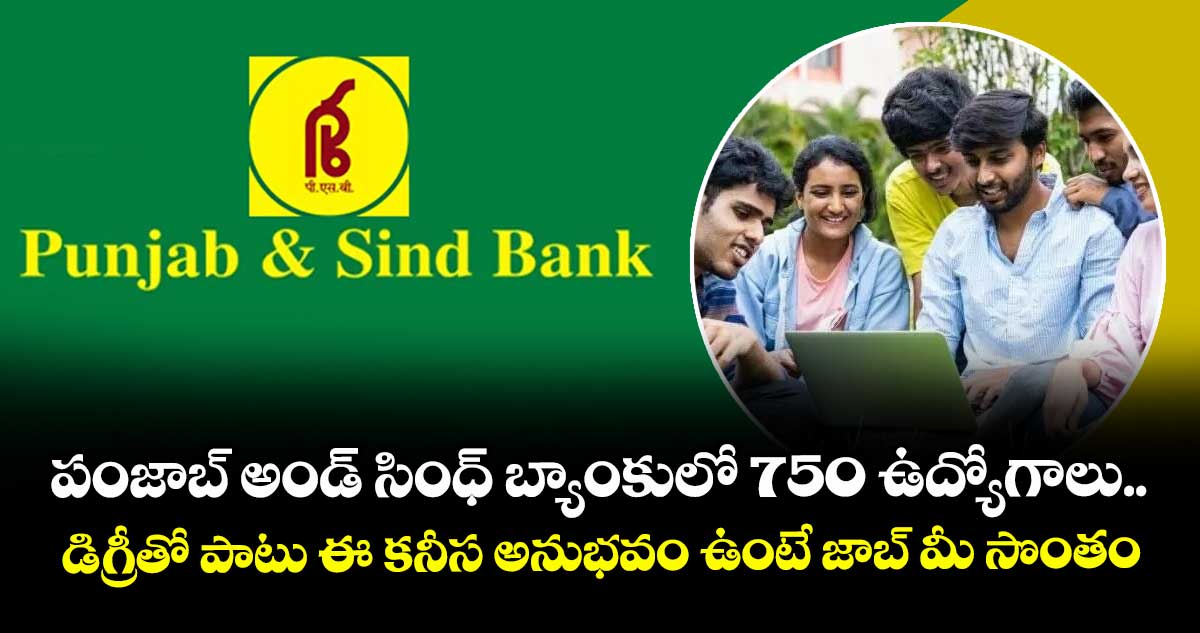పంజాబ్ అండ్ సింధ్ బ్యాంకులో 750 ఉద్యోగాలు.. డిగ్రీతో పాటు ఈ కనీస అనుభవం ఉంటే జాబ్ మీ సొంతం