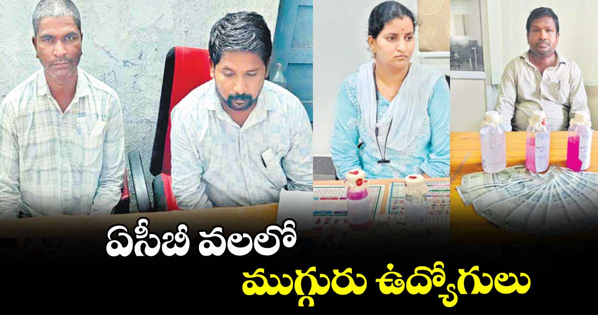 ఏసీబీ వలలో ముగ్గురు ఉద్యోగులు