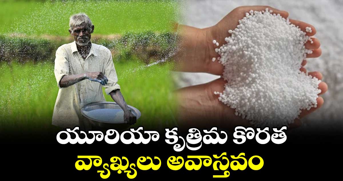 యూరియా కృత్రిమ కొరతవ్యాఖ్యలు అవాస్తవం :వ్యవసాయ శాఖ