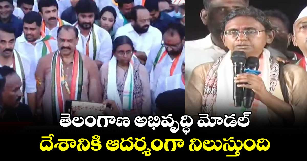 తెలంగాణ అభివృద్ధి మోడల్ దేశానికి ఆదర్శంగా నిలుస్తుంది: మీనాక్షి నటరాజన్