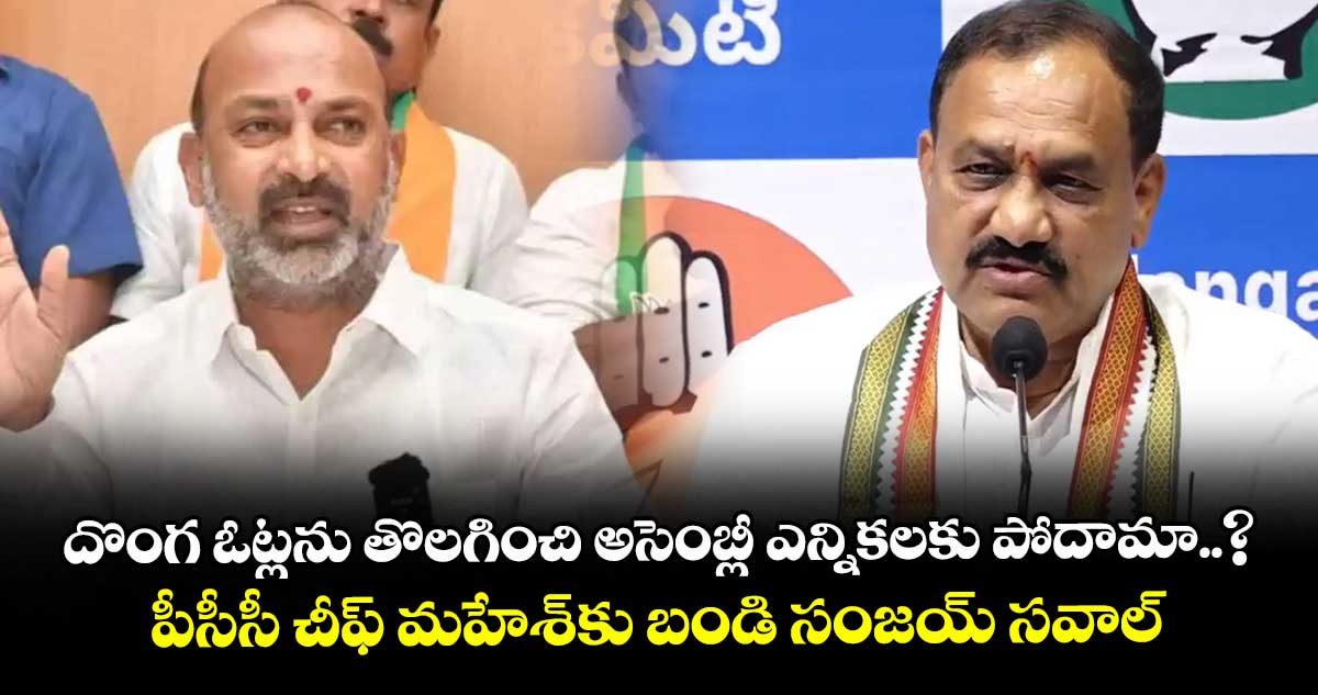దొంగ ఓట్లను తొలగించి అసెంబ్లీ ఎన్నికలకు పోదామా..? పీసీసీ చీఫ్‌‌ మహేశ్‎కు బండి సంజయ్ సవాల్