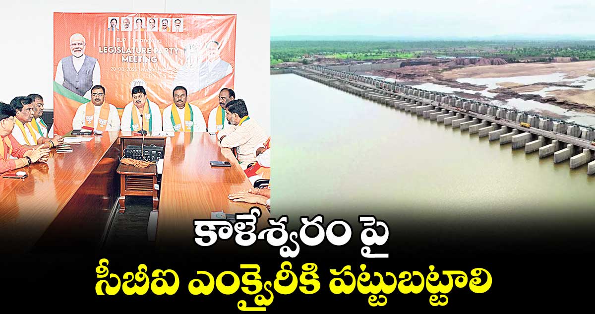 కాళేశ్వరం పై సీబీఐ ఎంక్వైరీకి పట్టుబట్టాలి