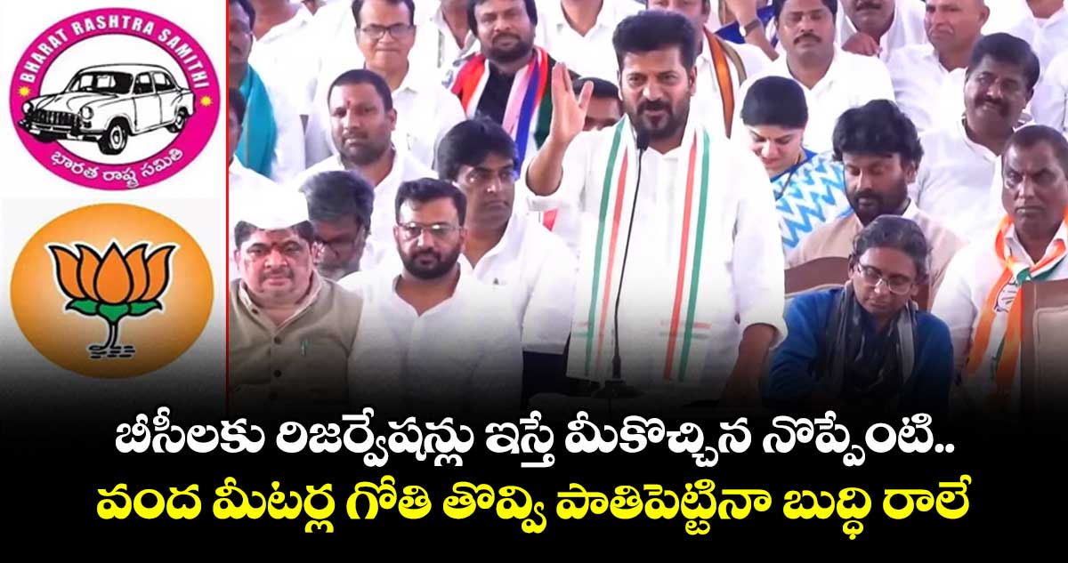 బీసీలకు రిజర్వేషన్లు ఇస్తే మీకొచ్చిన నొప్పేంటి.. వంద మీటర్ల గోతి తొవ్వి పాతిపెట్టినా బుద్ధి రాలే: సీఎం రేవంత్