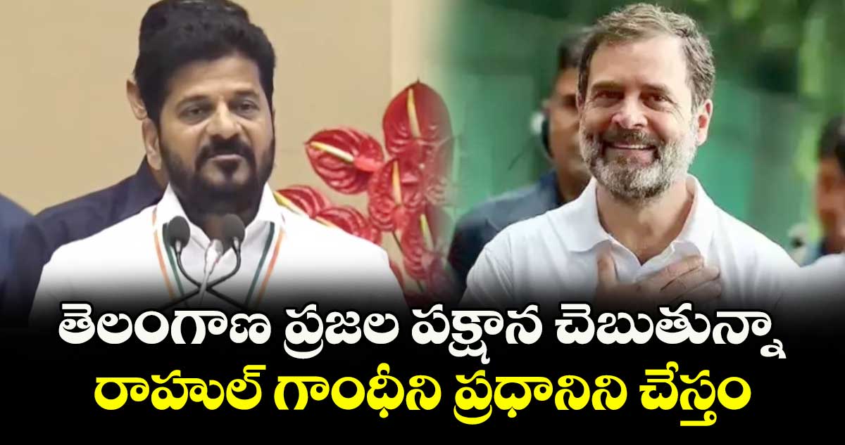 తెలంగాణ ప్రజల పక్షాన చెబుతున్నా.. రాహుల్ గాంధీని ప్రధానిని చేస్తం: సీఎం రేవంత్