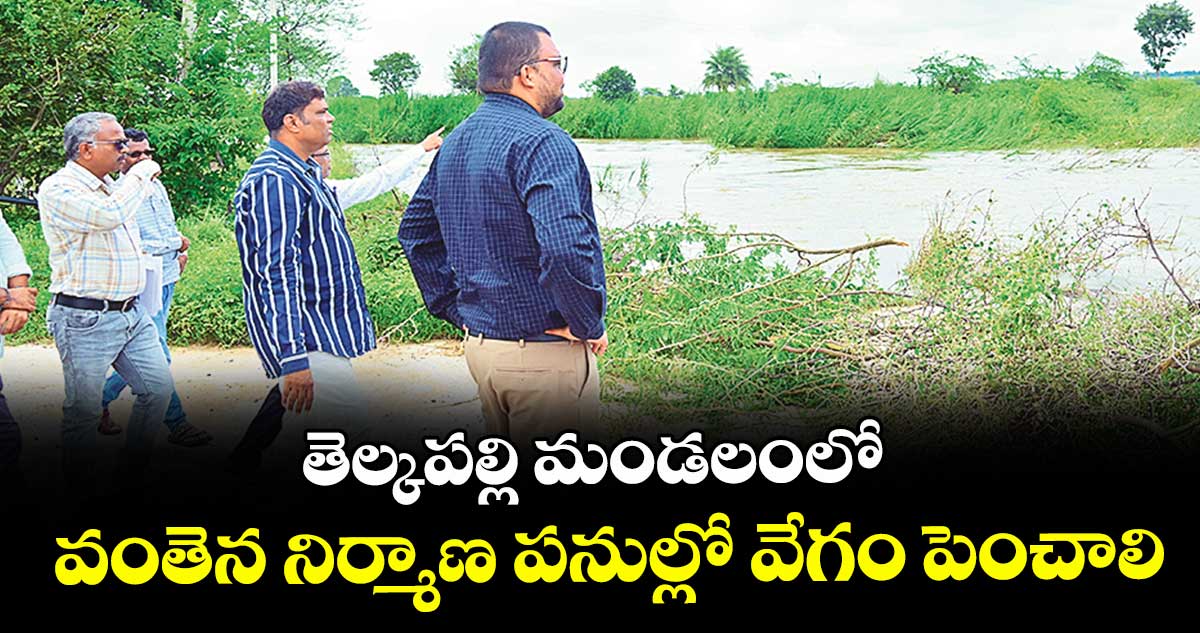 తెల్కపల్లి మండలంలో వంతెన నిర్మాణ పనుల్లో వేగం పెంచాలి : కలెక్టర్ బాదావత్ సంతోష్