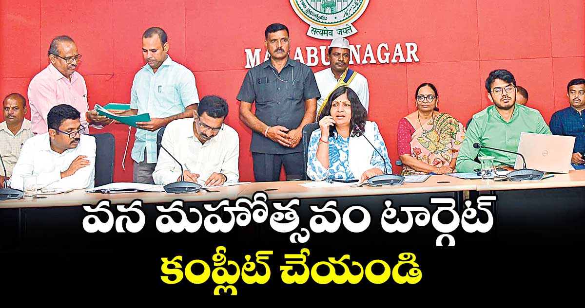 వన మహోత్సవం టార్గెట్ కంప్లీట్ చేయండి : కలెక్టర్ విజయేందిర బోయి