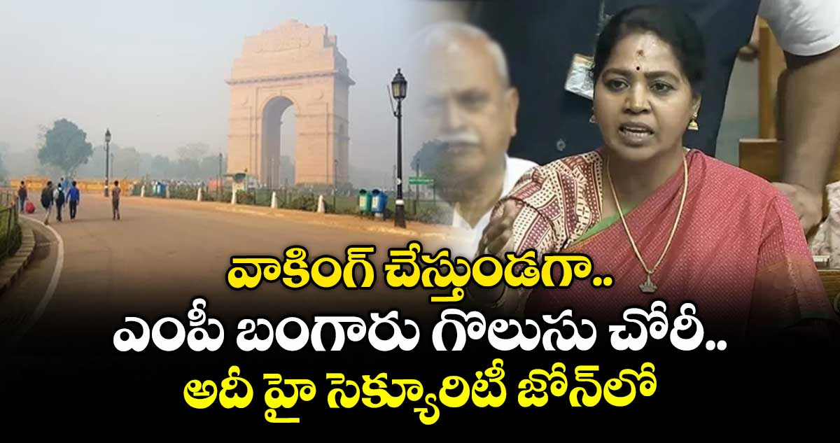 వాకింగ్ చేస్తుంటే ఎంపీ  గోల్డ్ చైన్ చోరీ.. అదీ హై సెక్యూరిటీ జోన్ లో