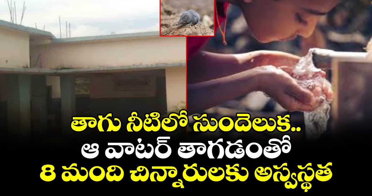 తాగు నీటిలో సుందెలుక..ఆ వాటర్ తాగడంతో 8 మంది చిన్నారులకు అస్వస్థత