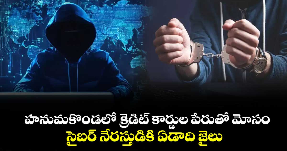 హనుమకొండలో క్రెడిట్ కార్డుల పేరుతో మోసం..సైబర్ నేరస్తుడికి ఏడాది జైలు