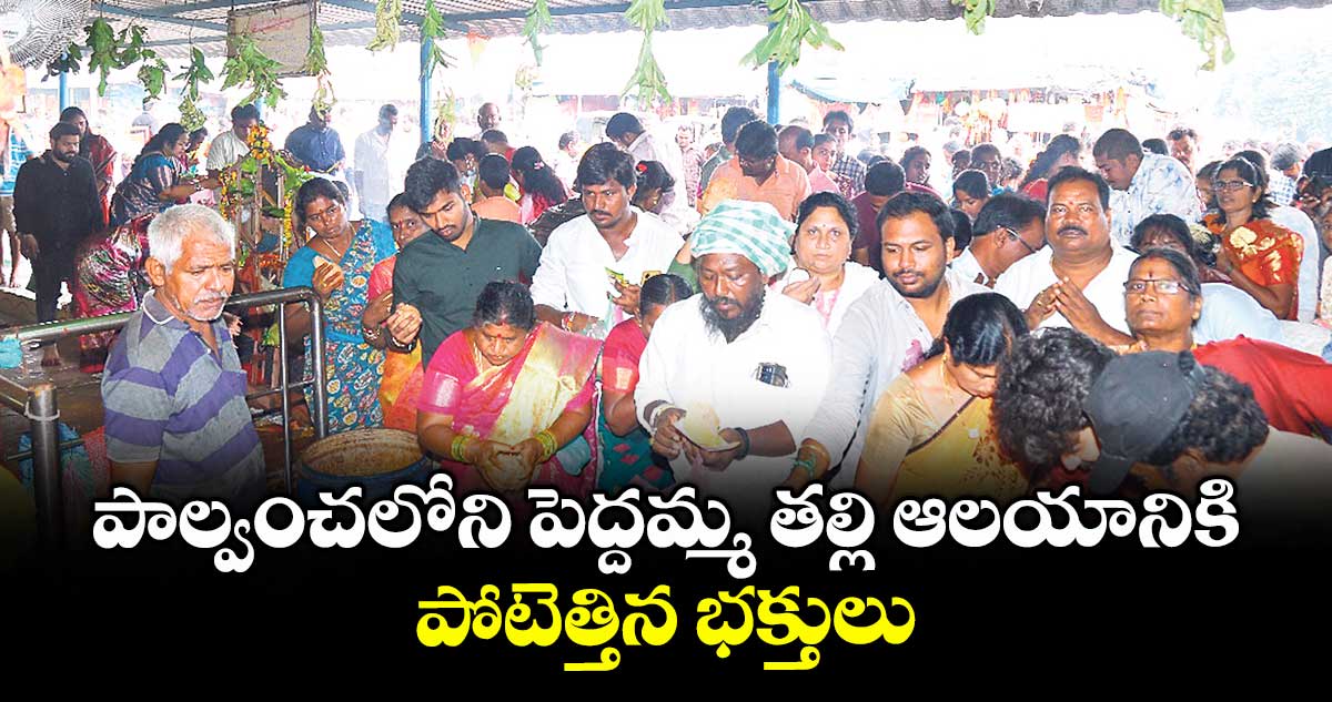 పాల్వంచలోని పెద్దమ్మ తల్లి ఆలయానికి పోటెత్తిన భక్తులు