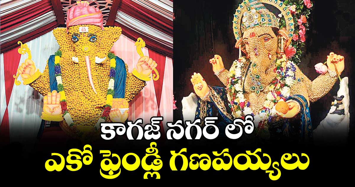 కాగజ్ నగర్ లో ఎకో ఫ్రెండ్లీ గణపయ్యలు