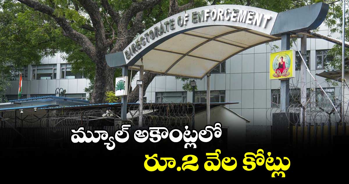 మ్యూల్ అకౌంట్లలో రూ.2 వేల కోట్లు