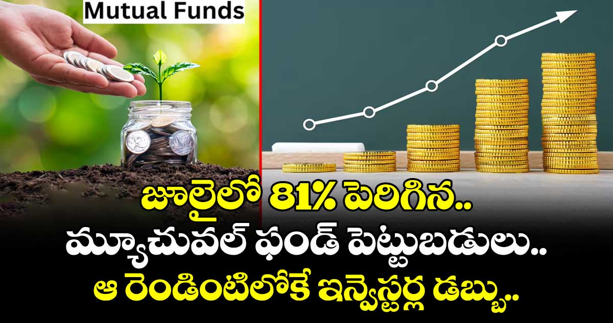 జూలైలో 81% పెరిగిన మ్యూచువల్ ఫండ్ పెట్టుబడులు.. ఆ రెండింటిలోకే ఇన్వెస్టర్ల డబ్బు..