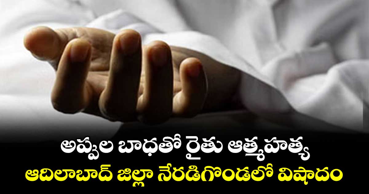 అప్పుల బాధతో రైతు ఆత్మహత్య ..ఆదిలాబాద్ జిల్లా నేరడిగొండలో విషాదం