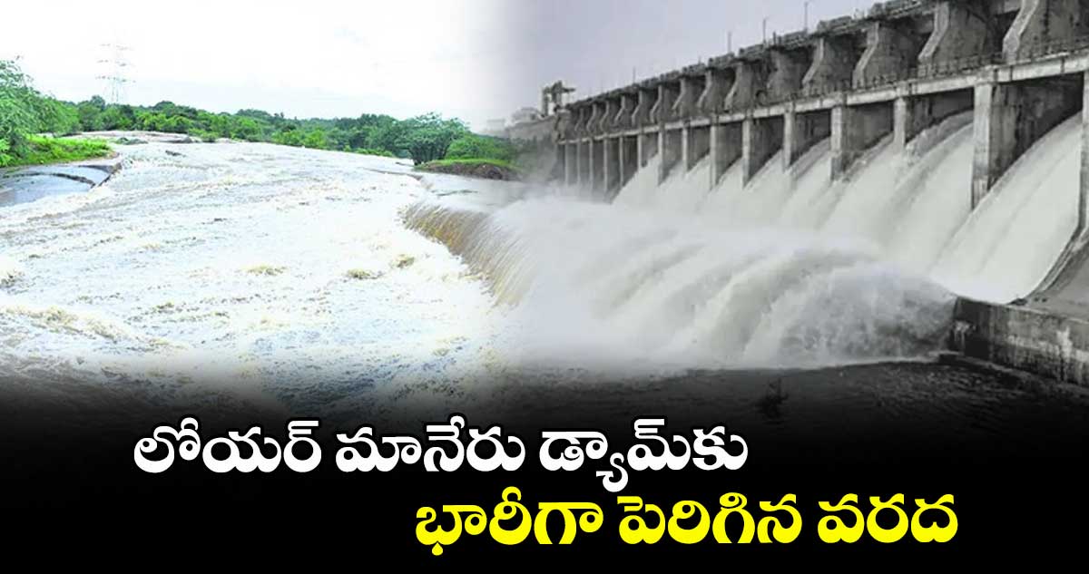 లోయర్ మానేరు డ్యామ్కు భారీగా పెరిగిన వరద