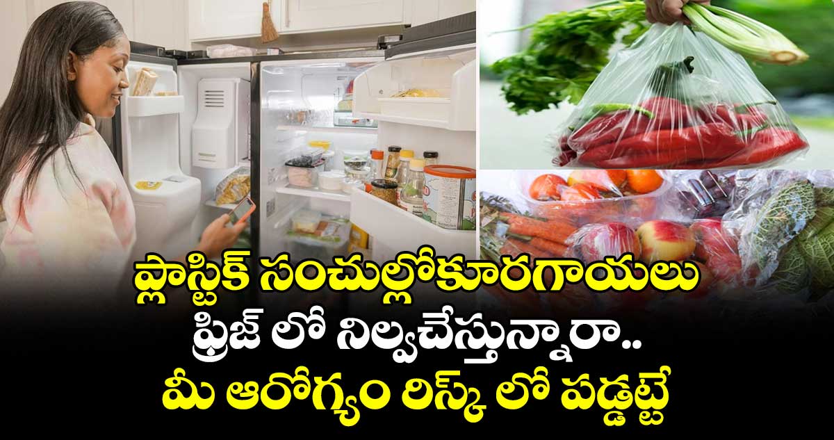 Plastic Risk:  ప్లాస్టిక్ సంచుల్లో కూరగాయలు ఫ్రిజ్ లో నిల్వ చేస్తున్నారా.. మీ ఆరోగ్యం రిస్క్ లో పడ్డట్టే..!