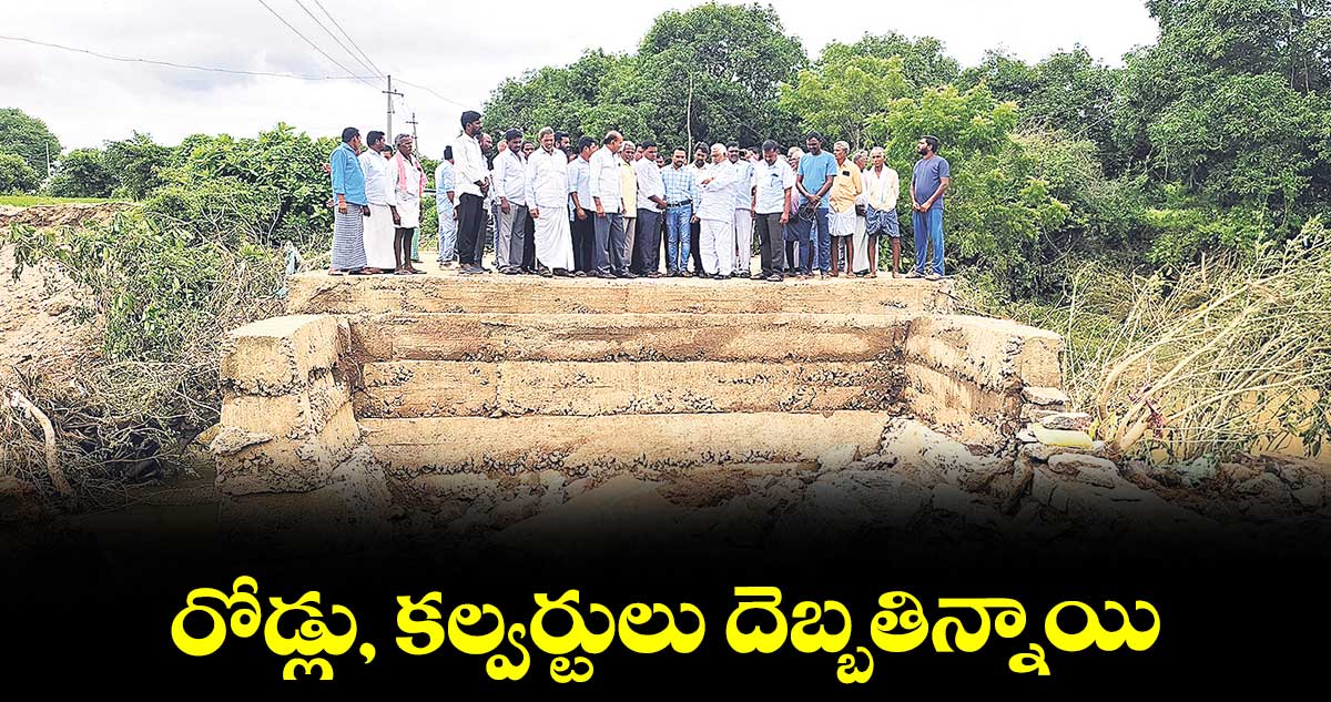 రోడ్లు, కల్వర్టులు  దెబ్బతిన్నాయి : మంత్రి జీవన్రెడ్డి