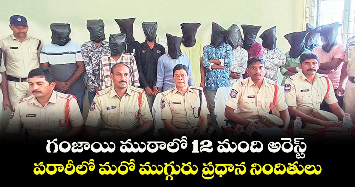 గంజాయి ముఠాలో 12 మంది అరెస్ట్ ..పరారీలో మరో ముగ్గురు ప్రధాన నిందితులు