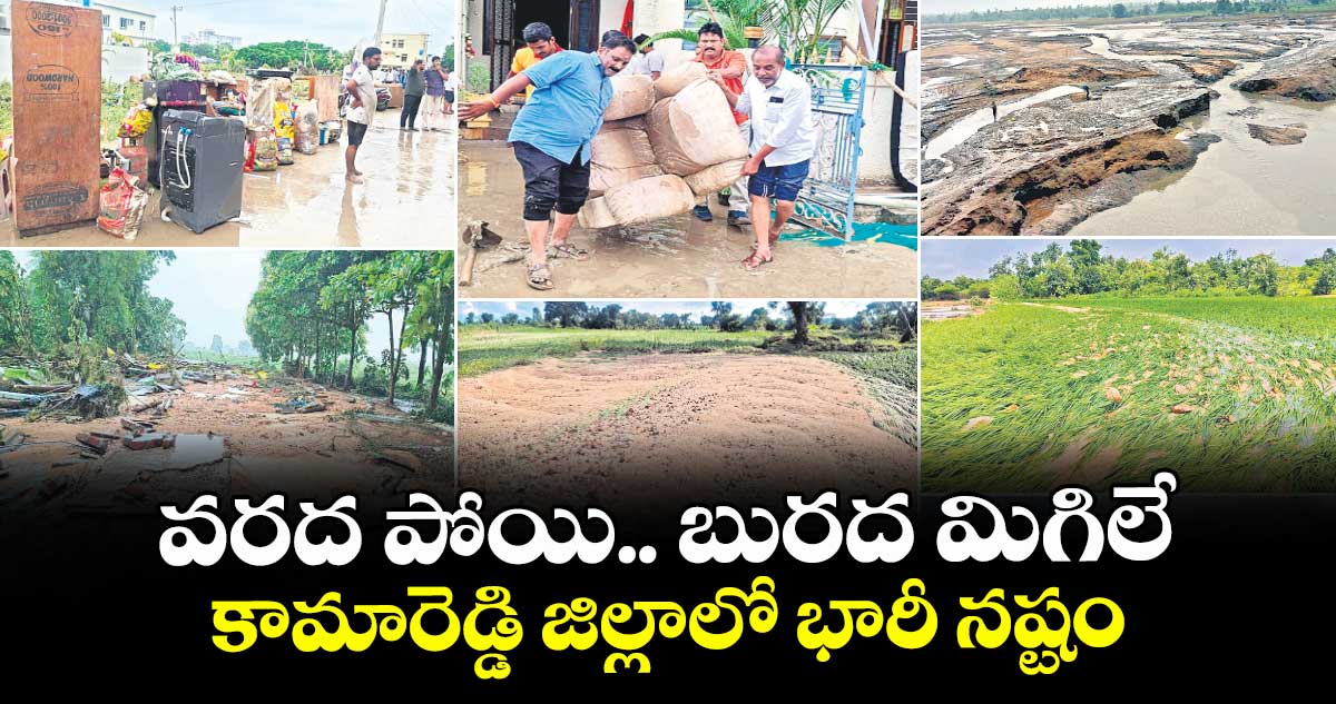 వరద పోయి.. బురద మిగిలే..కామారెడ్డి జిల్లాలో భారీ నష్టం