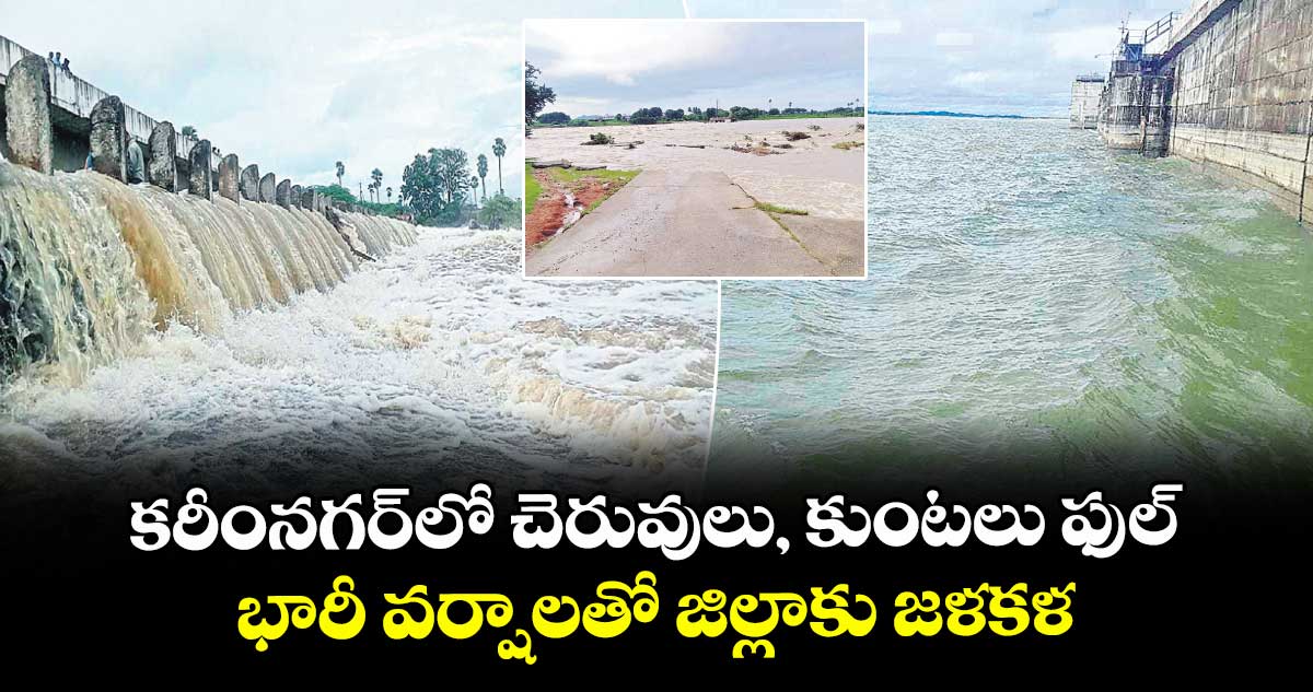 కరీంనగర్లో చెరువులు, కుంటలు ఫుల్.. భారీ వర్షాలతో జిల్లాకు జళకళ
