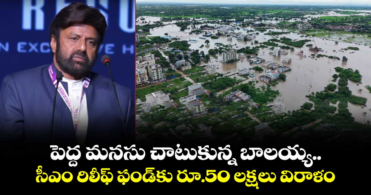 పెద్ద మనసు చాటుకున్న బాలయ్య.. సీఎం రిలీఫ్ ఫండ్కు రూ.50 లక్షలు విరాళం