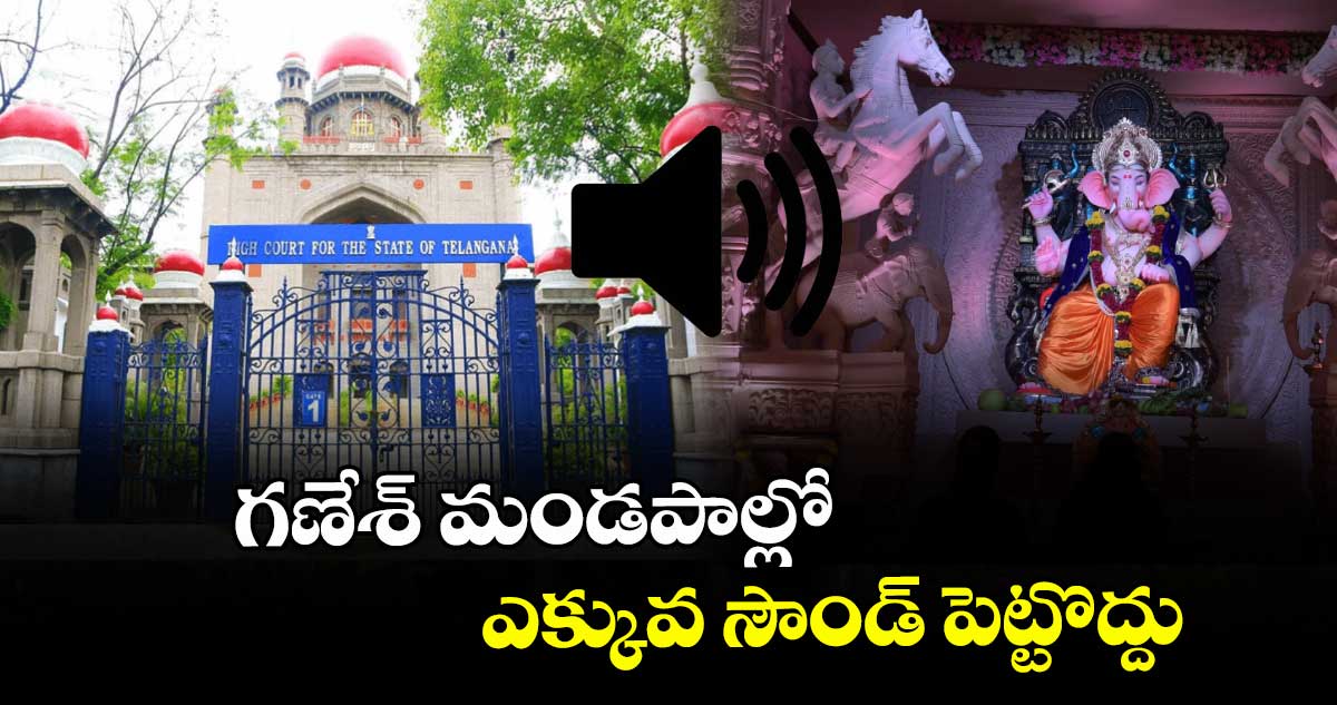 గణేశ్ మండపాల్లో ఎక్కువ సౌండ్ పెట్టొద్దు : హైకోర్టు