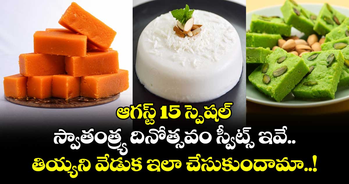 ఆగస్ట్ 15 స్పెషల్ : స్వాతంత్ర్య దినోత్సవం స్వీట్స్ ఇవే.. తియ్యని వేడుక ఇలా చేసుకుందామా..!