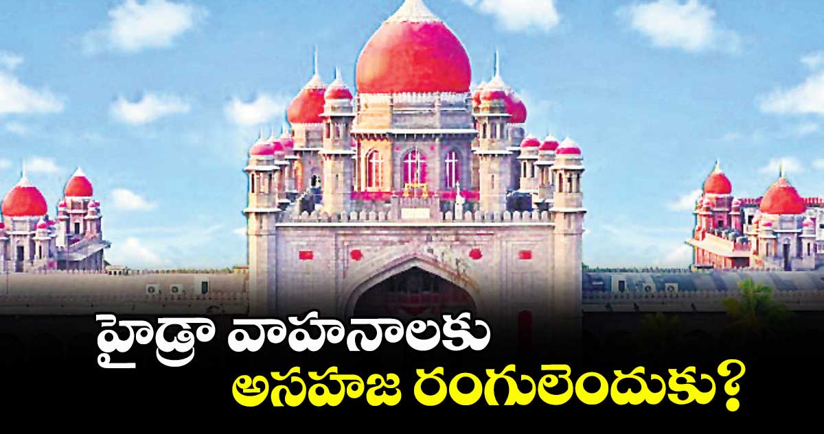  హైడ్రా వాహనాలకు అసహజ రంగులెందుకు?