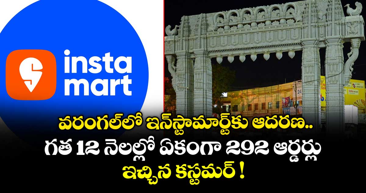 వరంగల్లో ఇన్స్టామార్ట్కు ఆదరణ.. గత 12 నెలల్లో ఏకంగా 292 ఆర్డర్లు ఇచ్చిన కస్టమర్ !