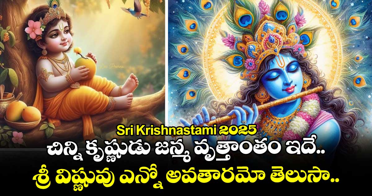 Krishna Janmashtami 2025 : చిన్ని కృష్ణుడు జన్మ వృత్తాంతం ఇదే.. శ్రీ విష్ణువు ఎన్నో అవతారమో తెలుసా..!
