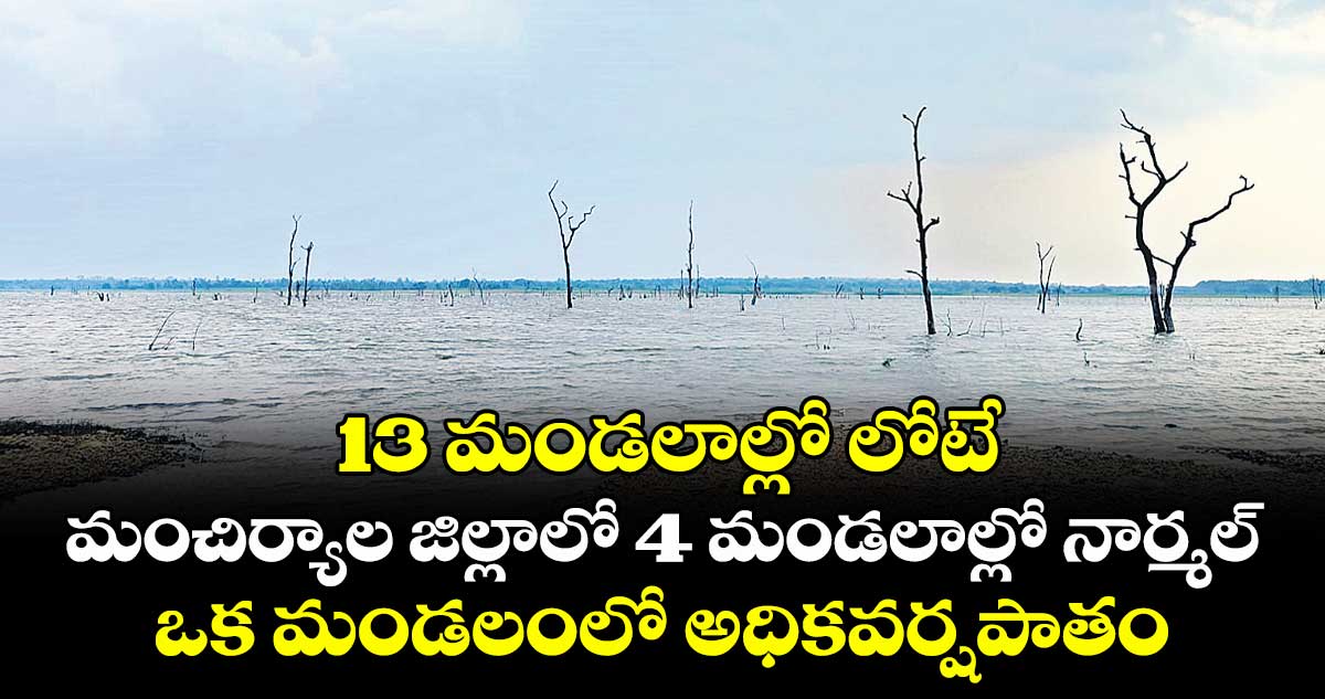 13 మండలాల్లో లోటే.. మంచిర్యాల జిల్లాలో 4 మండలాల్లో నార్మల్, ఒక మండలంలో అధికవర్షపాతం