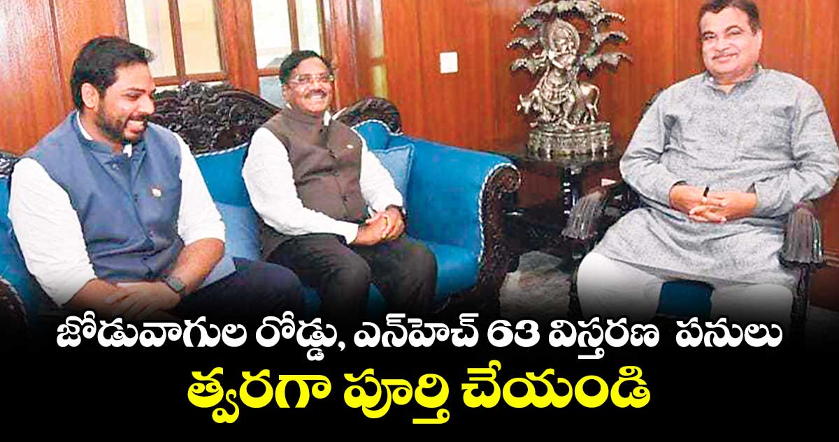 జోడువాగుల రోడ్డు, ఎన్హెచ్ 63 విస్తరణ పనులు త్వరగా పూర్తి చేయండి