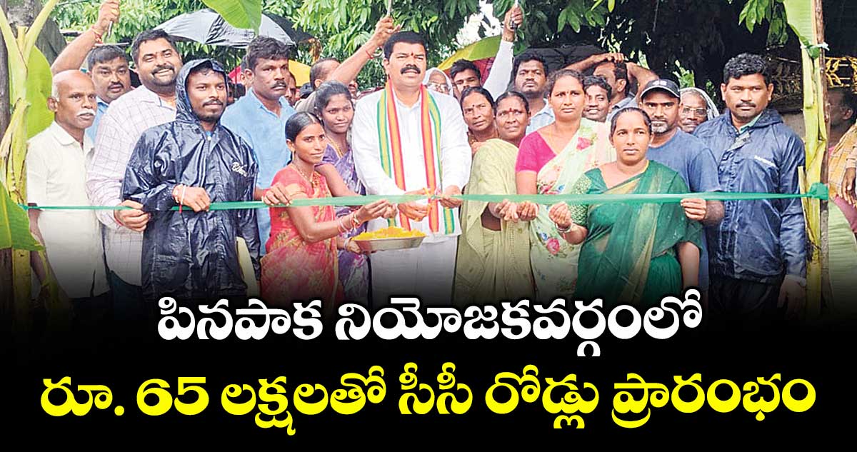 పినపాక నియోజకవర్గంలో రూ. 65 లక్షలతో సీసీ రోడ్లు ప్రారంభం