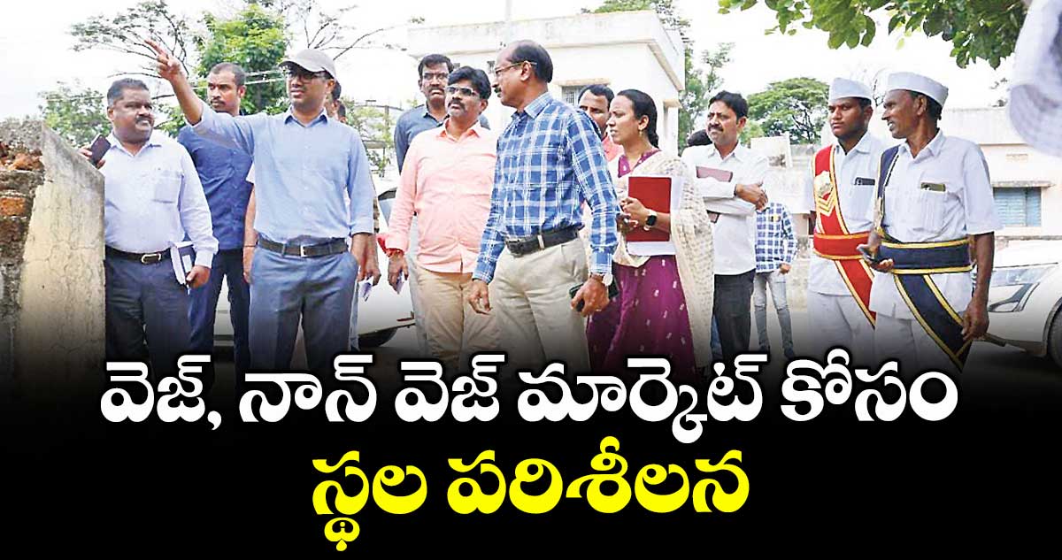 వెజ్, నాన్ వెజ్ మార్కెట్ కోసం స్థల పరిశీలన : కలెక్టర్ దివాకర 