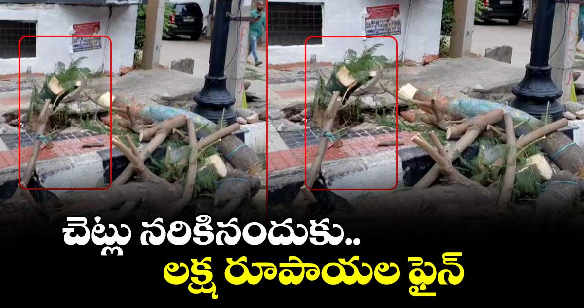 చెట్లు నరికినందుకు..లక్ష రూపాయల ఫైన్ 