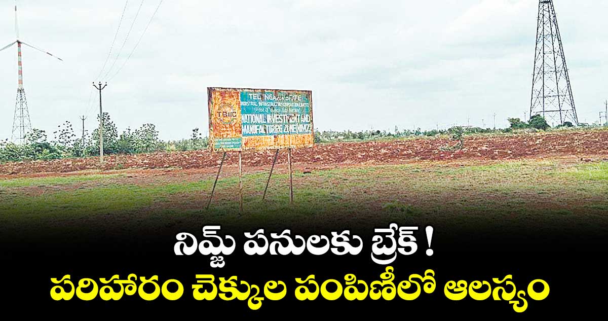 నిమ్జ్ పనులకు బ్రేక్ !.. పరిహారం చెక్కుల పంపిణీలో ఆలస్యం