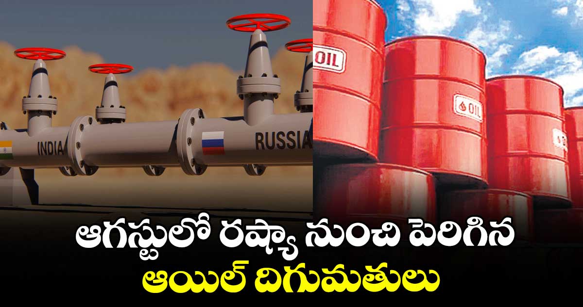 ఆగస్టులో రష్యా నుంచి పెరిగిన ఆయిల్ దిగుమతులు