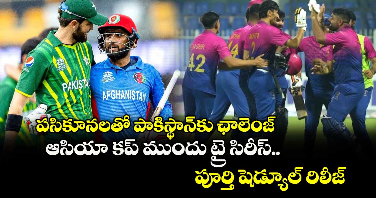 T20I Tri-Series: పసికూనలతో పాకిస్థాన్కు ఛాలెంజ్: ఆసియా కప్ ముందు ట్రై సిరీస్.. పూర్తి షెడ్యూల్ రిలీజ్