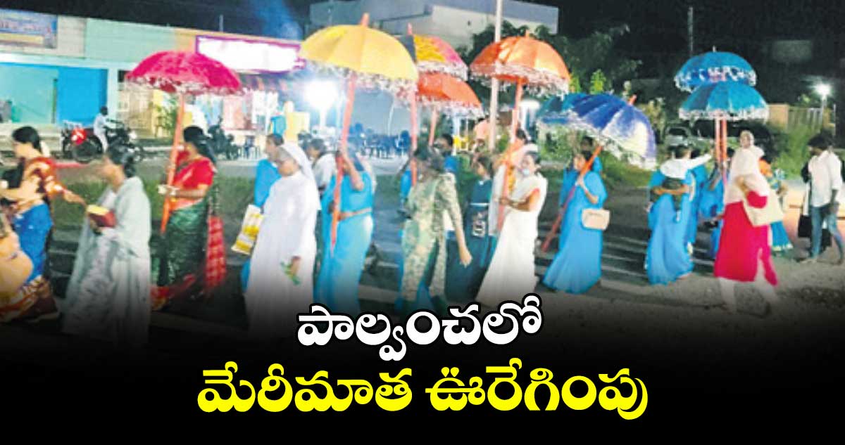 పాల్వంచలో మేరీమాత ఊరేగింపు