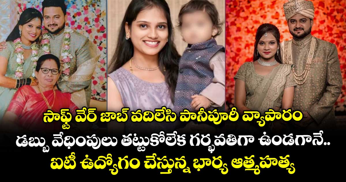 సాఫ్ట్ వేర్ జాబ్ వదిలేసి పానీపూరీ వ్యాపారం: డబ్బు వేధింపులు తట్టుకోలేక గర్భవతిగా ఉండగానే ఐటీ ఉద్యోగం చేస్తున్న భార్య ఆత్మహత్య..