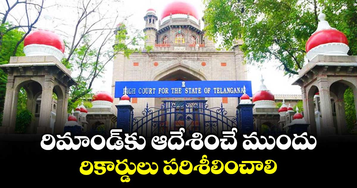 రిమాండ్కు ఆదేశించే ముందు రికార్డులు పరిశీలించాలి