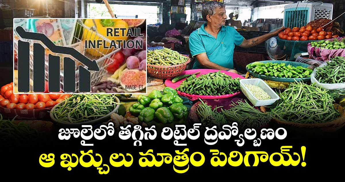 Retail Inflation: జూలైలో తగ్గిన రిటైల్ ద్రవ్యోల్బణం.. ఆ ఖర్చులు మాత్రం పెరిగాయ్!