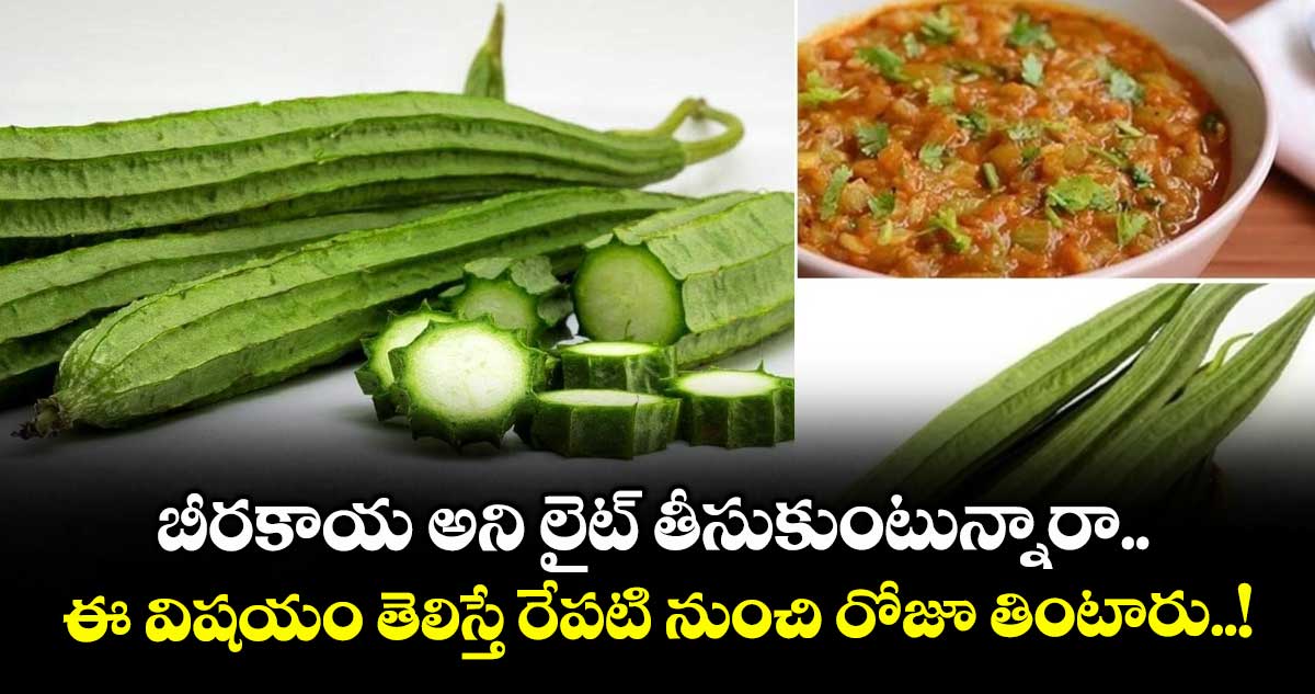 Good Food : బీరకాయ అని లైట్ తీసుకుంటున్నారా.. ఈ విషయం తెలిస్తే రేపటి నుంచి రోజూ తింటారు..!