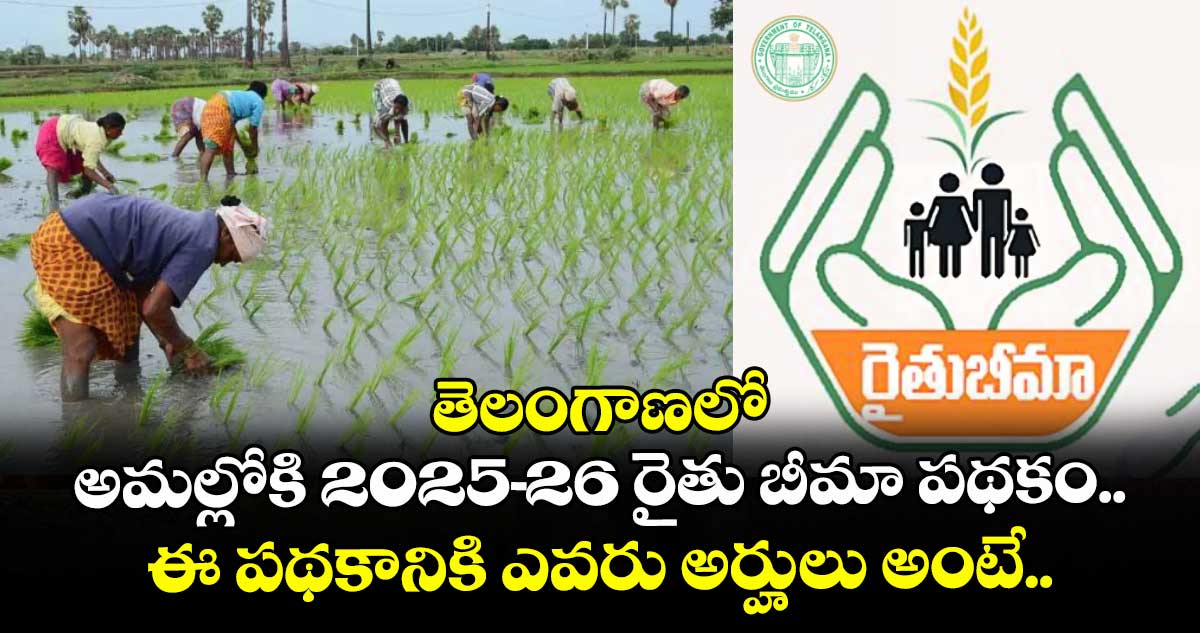 తెలంగాణలో అమల్లోకి 2025-26 రైతు బీమా పథకం.. ఈ పథకానికి ఎవరు అర్హులు అంటే..