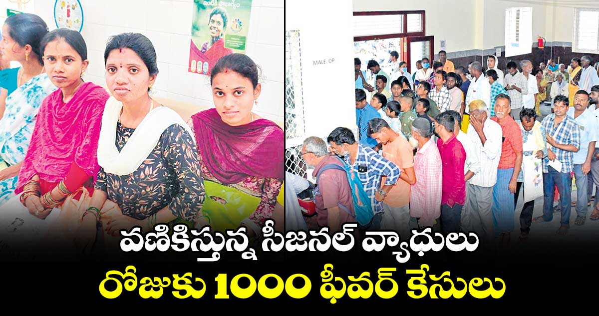 వణికిస్తున్న సీజనల్ వ్యాధులు..రోజుకు 1000 ఫీవర్ కేసులు